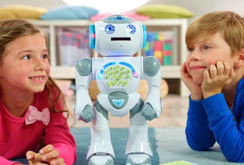 LEXiBOOK Powerman Max  Remote Control Walking Talking Toy Robot STEM Programmable Dances Sings Telling 10000 Stories 300 Learning Quiz Shooting Discs and Voice Repeat for Kids 4  ROB80EN White - Image 3