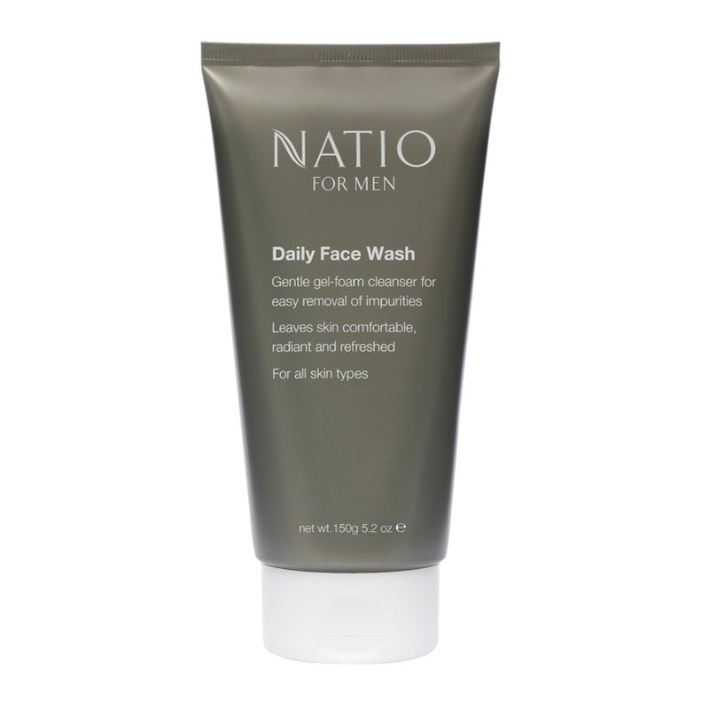 Natio Australia For Men Daily Face Wash, 5.2 oz - Facial Cleanser - Lemon, Bergamot, Lavender - Face Wash for Men - Face Cleanser for All Skin Types