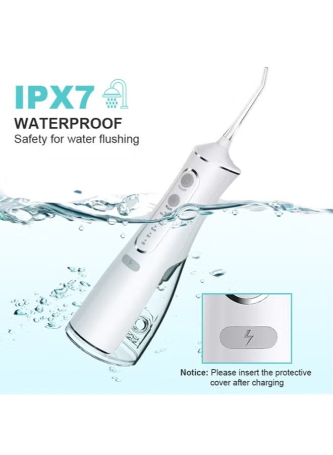 Portable Dental Water Flosser for Teeth Cleaning, Oral Irrigator with 4 Modes, 5 Scalable Jet Nozzles, IPX7 Water Resistance, 300ML Capacity - Image 3