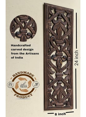 DE KRAFTSMAN DE KRAFTSMAN wall panels for living roomMANDALA handcarved set of 2 Piecesshowpieces for wall decor Purpose 24x8 inchwall panels  - Image 2