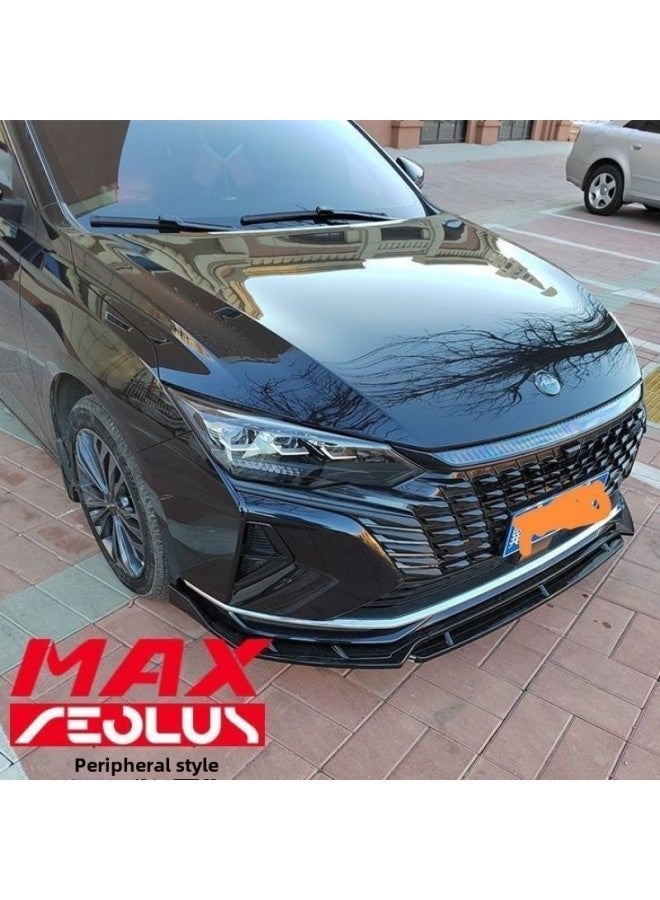 21 Dongfeng Fengshen Yixuan Max Front Shovel Blast Modified Sports Front Bar Size Envelope Front Lip Anti-Collision Special-Color:Black Red - Image 3