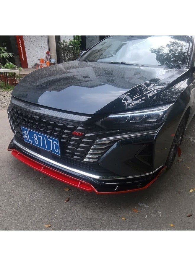 21 Dongfeng Fengshen Yixuan Max Front Shovel Blast Modified Sports Front Bar Size Envelope Front Lip Anti-Collision Special-Color:Black Red - Image 4