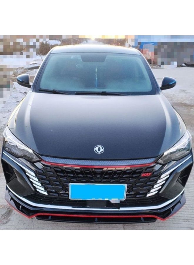 21 Dongfeng Fengshen Yixuan Max Front Shovel Blast Modified Sports Front Bar Size Envelope Front Lip Anti-Collision Special-Color:Black Red - Image 5