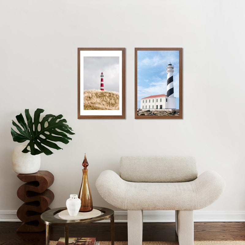 YESKAY 16x24 Picture Frame Brown Set of 3, Display Pictures 12x18 with Mat or 16 x 24 Without Mat, Poster Frames 16x24 Poster Frames for Wall Hanging Horizontal and Vertical - Image 2
