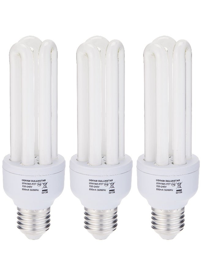Osram مصباح أوسرام موفر للطاقة T4 20 واط ضوء النهار عرض مجموعة 3 قطع  - Image 3