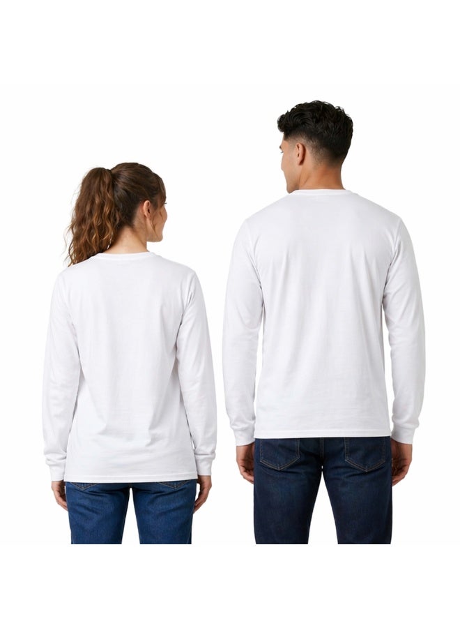 YANEK Unisex Crew Neck Full Sleeve T-Shirt – Soft Cotton, Regular Fit, Casual Wear - Image 4