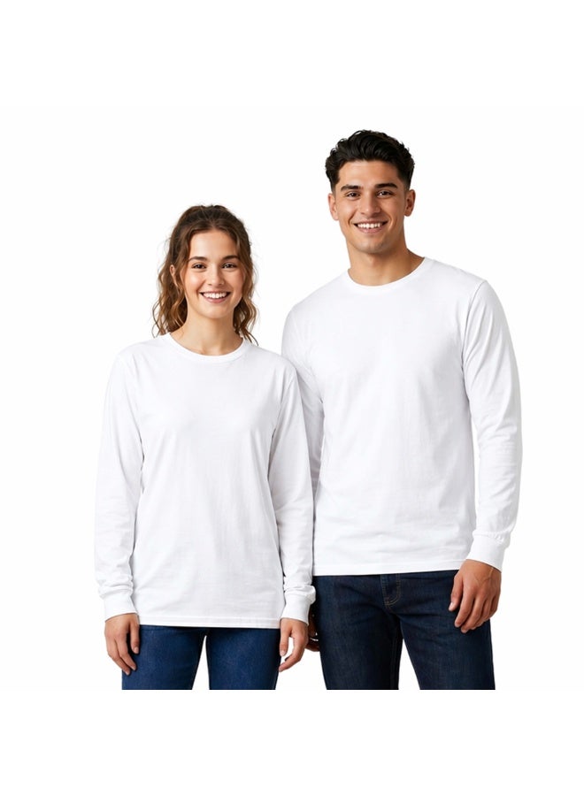 YANEK Unisex Crew Neck Full Sleeve T-Shirt – Soft Cotton, Regular Fit, Casual Wear - Image 1