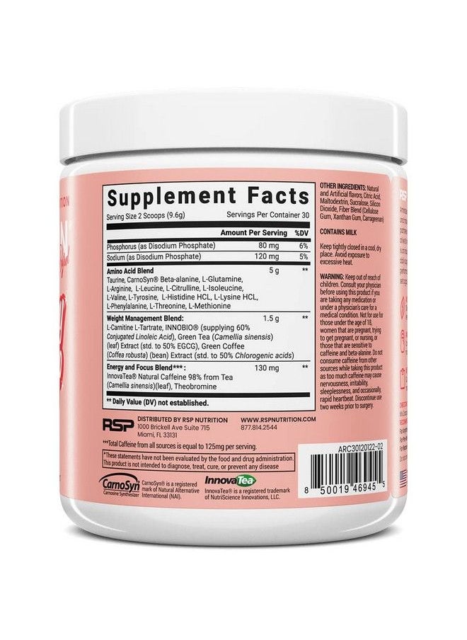 RSP Nutrition - Aminolean Pre Workout Powder Amino Energy & Weight Management With Bcaa Amino Acids & Natural Caffeine Cherry On Top 30 Serv - Image 1