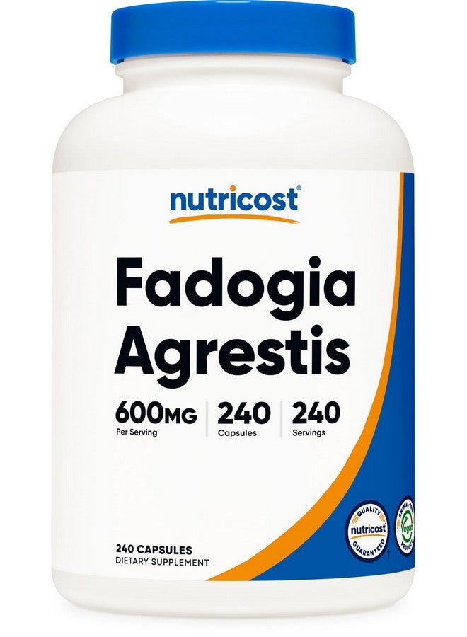 Nutricost Fadogia Agrestis (240 كبسولة | 600 مجم لكل جرعة) - مستخلص قوي 10:1، خالٍ من الغلوتين، مكمل غذائي خالٍ من الكائنات المعدلة وراثيًا - Image 1