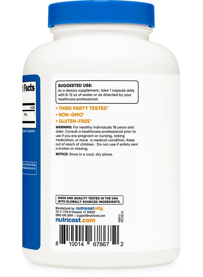 Nutricost Fadogia Agrestis (240 كبسولة | 600 مجم لكل جرعة) - مستخلص قوي 10:1، خالٍ من الغلوتين، مكمل غذائي خالٍ من الكائنات المعدلة وراثيًا - Image 4