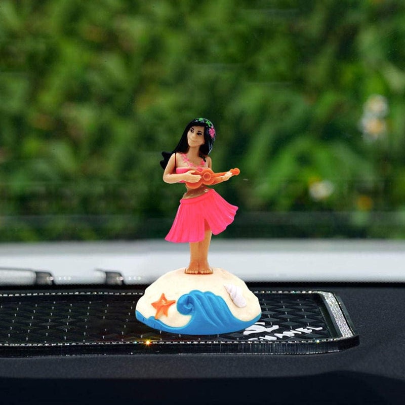 klarako 2pcs Solar Power Dancing Hawaii Doll, Bobblehead Toys, Car Dashboard Decor Ornaments Gifts - Image 2