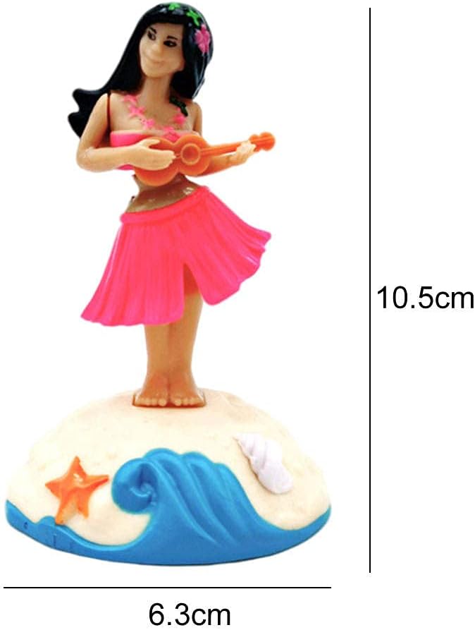 klarako 2pcs Solar Power Dancing Hawaii Doll, Bobblehead Toys, Car Dashboard Decor Ornaments Gifts - Image 5