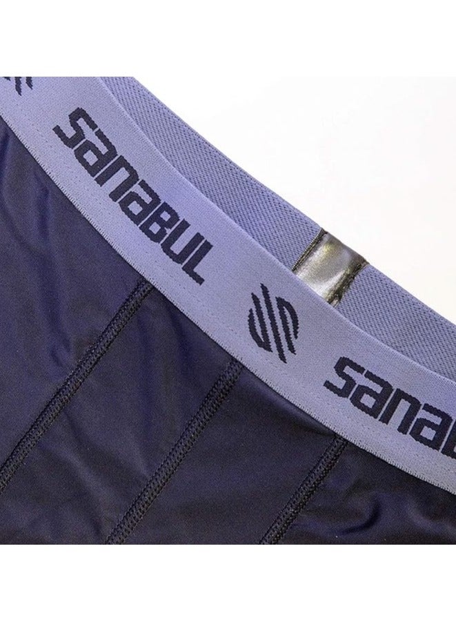 Sanabul  Men’s Compression Shorts – Large Navy Blue, Tailored Fit for MMA, Boxing & Martial Arts – Breathable, Athlete-Endorsed Performance Gear - Image 2