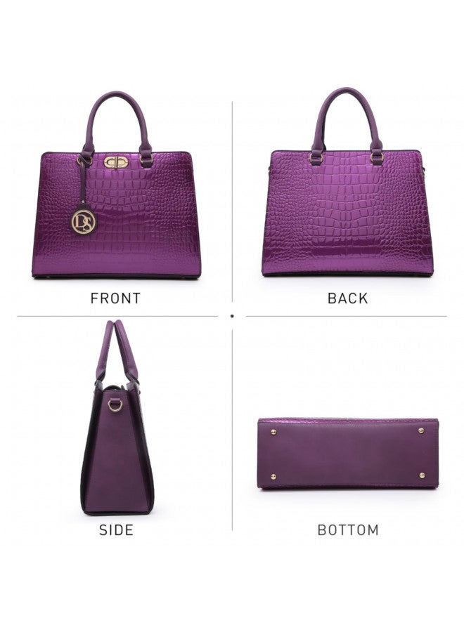 DASEIN Dasein Women Handbags Purses Ladies Work Purse Satchel Tote Top Handle Shoulder Bags with Matching Clutch - Image 2