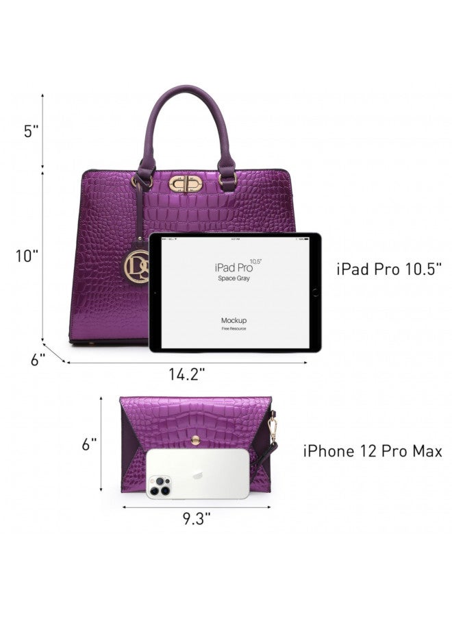 DASEIN Dasein Women Handbags Purses Ladies Work Purse Satchel Tote Top Handle Shoulder Bags with Matching Clutch - Image 3