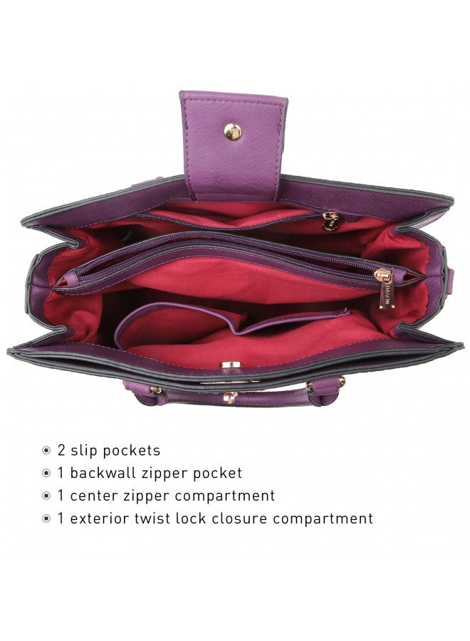 DASEIN Dasein Women Handbags Purses Ladies Work Purse Satchel Tote Top Handle Shoulder Bags with Matching Clutch - Image 4