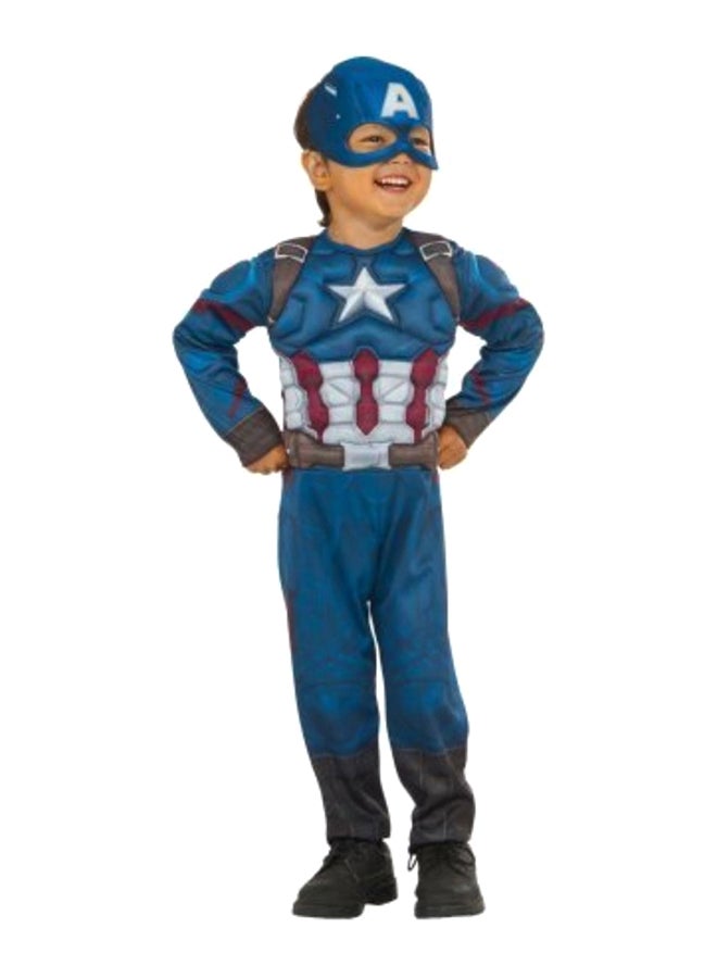 Loquat Captain America Muscle Boys Costume With Mask Cloth And Shield For 7 - 9 Years 7 - 9 Years - Image 3