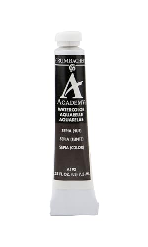 Grumbacher Academy Watercolor Paint, 7.5ml/0.25 Ounce, Sepia Hue (A192) - Image 1