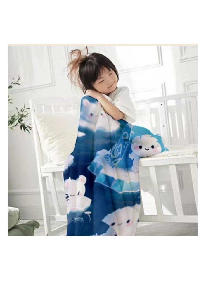 general Flannel thin blanket (warm and comfortable, suitable for sleep, gaming, dust removal and sandproof) 150cm*200cm - 753 - Image 4