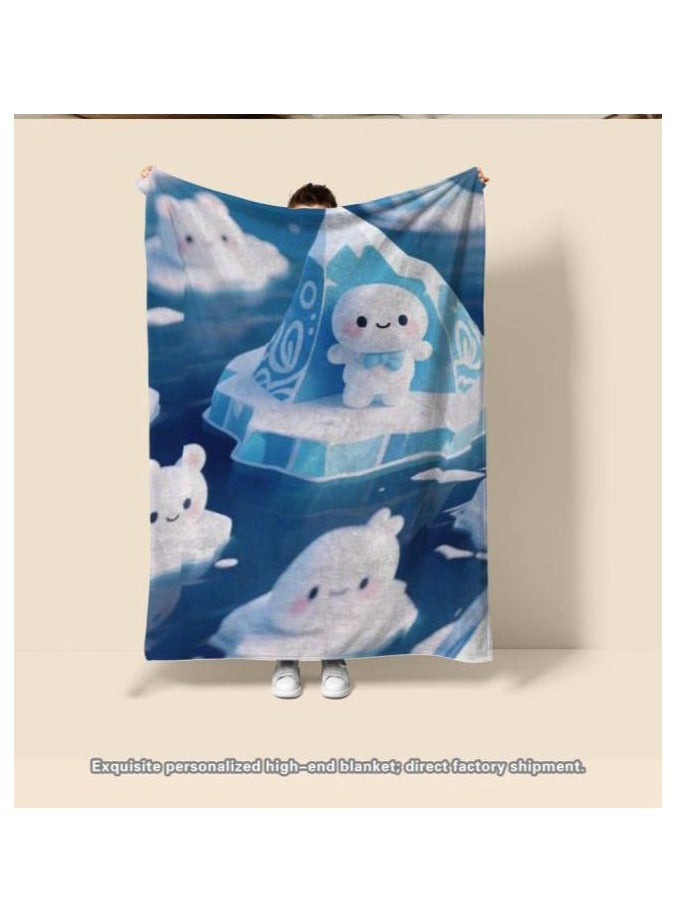 general Flannel thin blanket (warm and comfortable, suitable for sleep, gaming, dust removal and sandproof) 150cm*200cm - 753 - Image 1