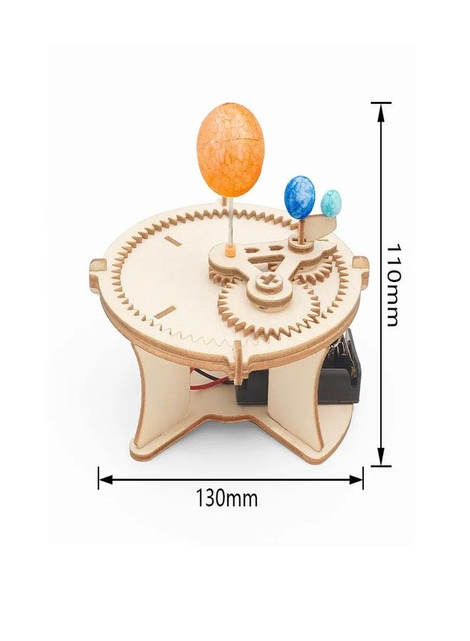 REES52 Sun for Moon and Earth Design, Wooden Puzzle, Mechanical Kit, Science Educational Toy, for Kids - Image 5