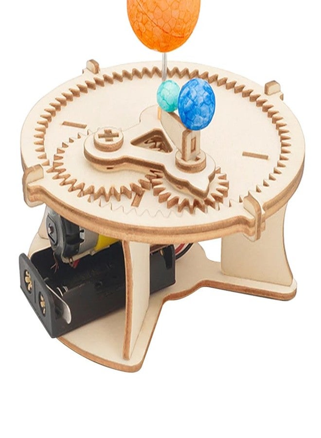 REES52 Sun for Moon and Earth Design, Wooden Puzzle, Mechanical Kit, Science Educational Toy, for Kids - Image 2