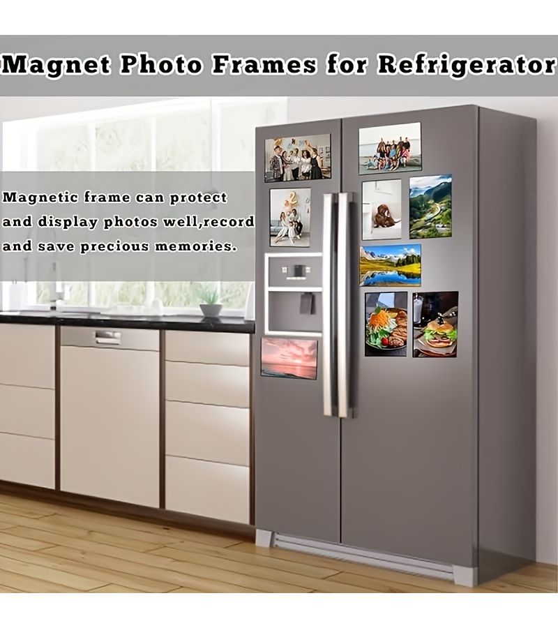 5 Mixed Sets Magnetic Picture Frames A3 A4 A5 Self Adhesive Backing Reusable Fridge Magnets Transparent Creative Party Decoration For Diamond Painting Posters Certificates Photos Oil Paintings Vertical Mounting Handmade Craftsmanship - Image 1