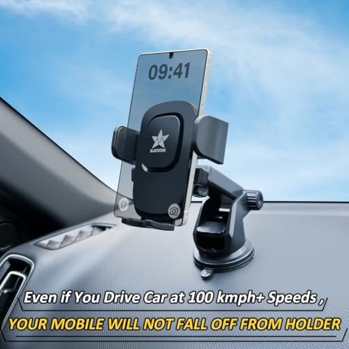 Blackstar B1-MAX Mobile Phone Holder for Car Dashboard/Windshield with Multi Angle Rotation and Adjustment (Supports All Mobiles) - Image 3