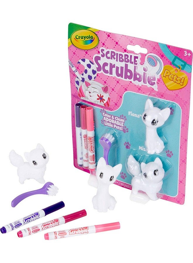 كرايولا مجموعة أقلام تلوين سكريبل سكرابي للحيوانات الأليفة والقطط والأطفال من كرايولا، هدية للبنات والأولاد، للأعمار 3 و4 و5 و6 سنوات - Image 2
