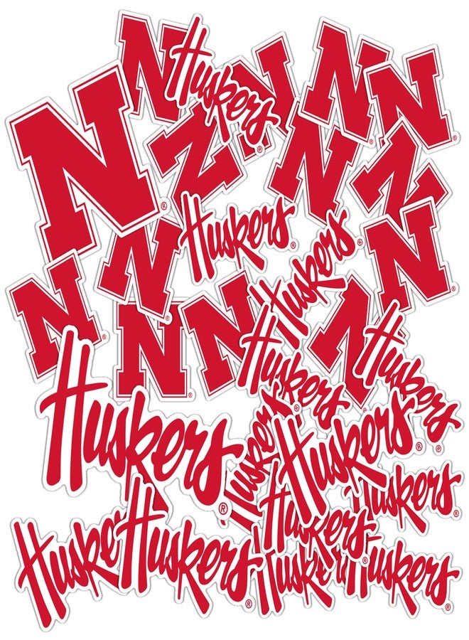 Desert Cactus University of Nebraska GBR NU Huskers Sticker Vinyl Decals Laptop Water Bottle Car Scrapbook Sheet T1 (Type 1-1) - Image 1