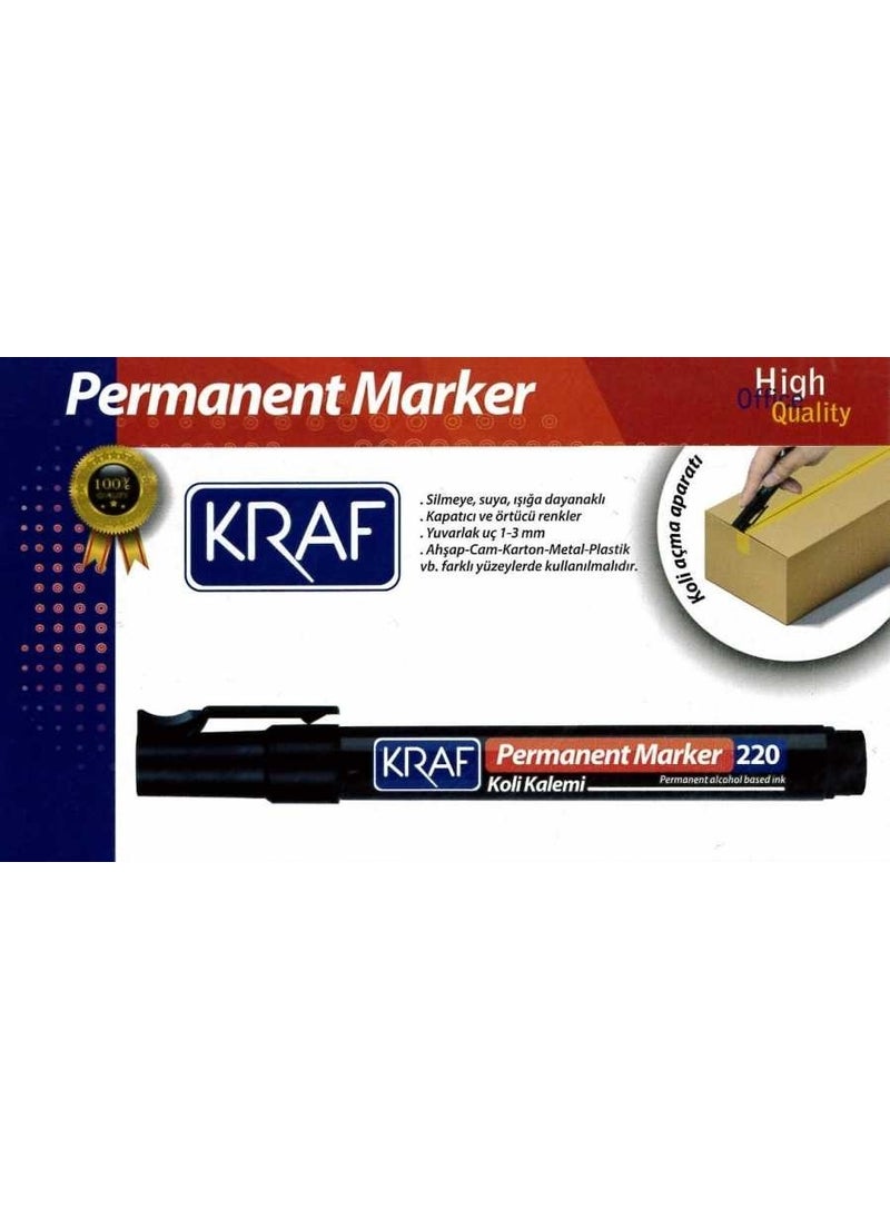 Kraft 220 Permanent Marker Box Pen 6 Pieces  - Image 2