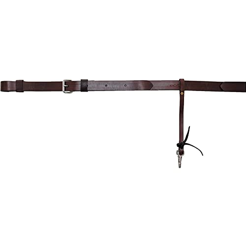 Circle Y 1 1/2" Smooth Single Ply Flank Cinch for Horse, Stainless Steel Hardware, Roller Buckles, Walnut, (0811-0001) - Image 5