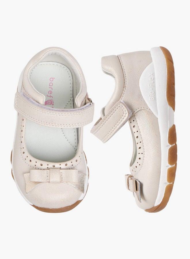 Barefeet Bow Accent Mary Jane Shoes with Hook and Loop Closure - Image 3