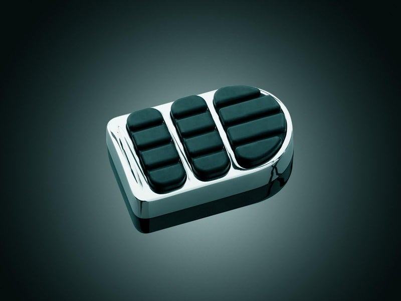 Kuryakyn 8027 Chrome ISO Brake Pedal Pad for Harley-Davidson FL Motorcycles (1980-2019) - Image 2