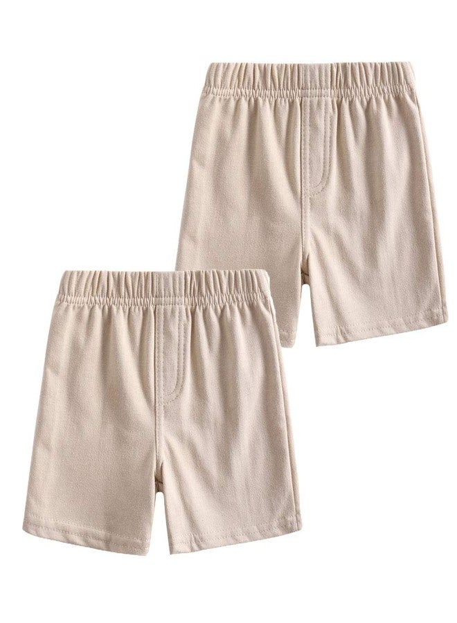 Monvecle 2pcs Toddler Boys Cotton Kick Shorts Toddler Underwear Shorts Set 2pcs Pack Khaki 3-4T - Image 1