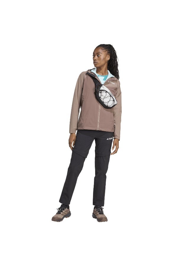 Adidas W Mt 2L Rain Jk Brown Hiking Jackets For Women XS - Image 5