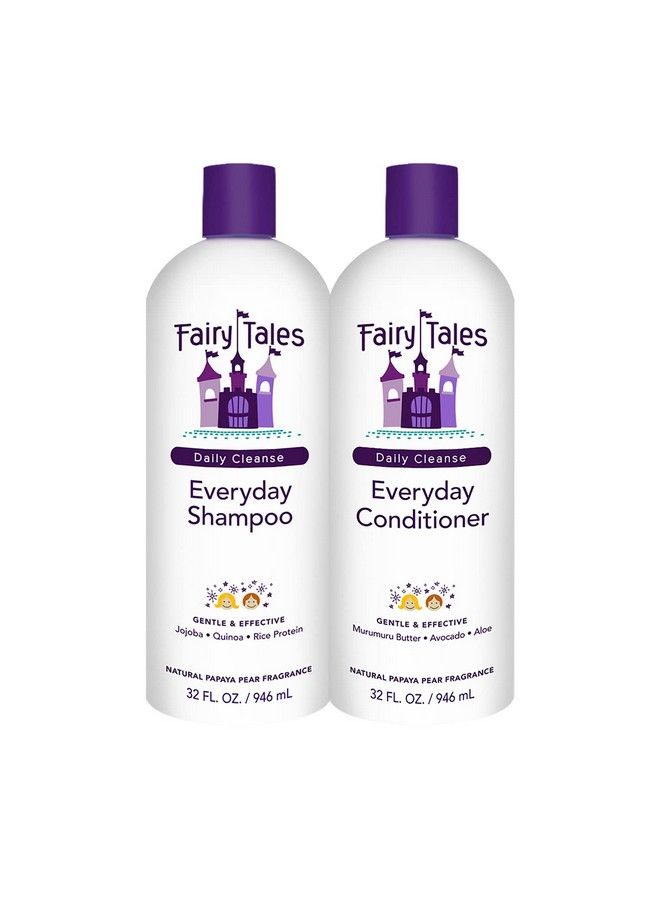 Fairy Tales Daily Cleanse Everyday Kids Shampoo + Conditioner Set Gentle Natural Defining Shampoo And Conditioner Tangle Free Moisturizing And Hydrating Formula Paraben Free 32 Oz Shampoo And 32 Oz Conditioner - Image 2