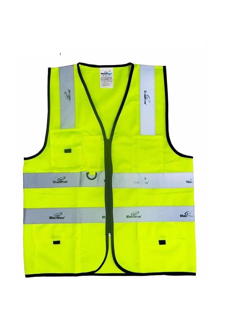 Vaultex Reflective Vest Safety Jacket High Visibility Light Weight Breathable Washable  4XL 