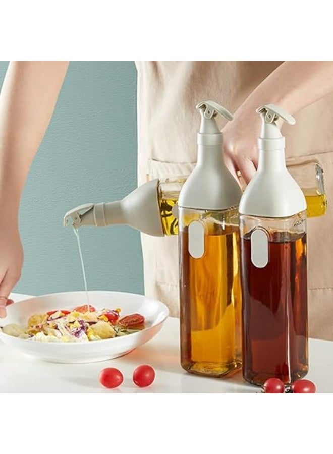Oil and Vinegar Bottle with Stylish Design and Smart Leak Proof Lid - Image 3