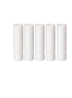 Water Filter Replacement Cartridges 10" Polypropylene Cotton Sponge Universal Cartridges, Standard Pre-filter Yarn Sediment for Standard RO Systems (Pack of 5, 10" Cotton Yarn (110g))