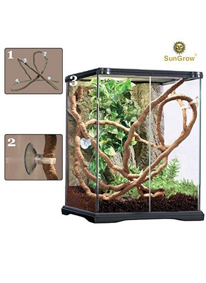 6 Ft Reptile Vine For Terrarium, Flexible Climber Lizard Tank Decor, Ball Python Snake Climbing Accessories, Twistable And Bendable Habitat Decor Terrarium Vines For Chameleon, Bearded Dragon - pzsku/Z2E65ECDE2262A44DEBE9Z/45/_/1726221348/49821450-93a3-4a4c-bb62-e6a35d7e131e