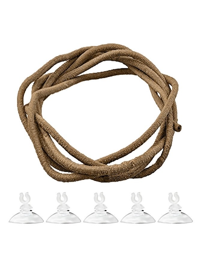 SunGrow 6 Ft Reptile Vine For Terrarium, Flexible Climber Lizard Tank Decor, Ball Python Snake Climbing Accessories, Twistable And Bendable Habitat Decor Terrarium Vines For Chameleon, Bearded Dragon - Image 2