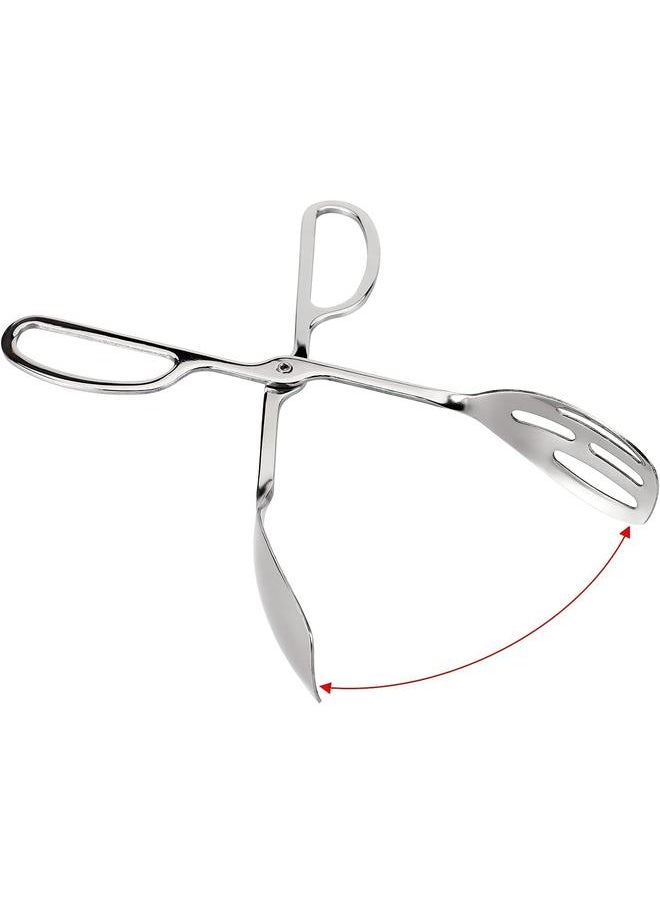 yongsheng 2 Pack Buffet Tongs Salad Tongs, 10 Inch Stainless Steel Food Serving Tongs Bread Tongs with Scissor Handles for Kitchen, Party  - Image 5