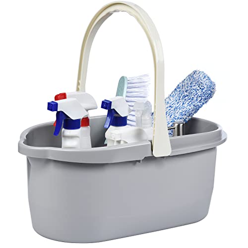 Haundry 4.5 Gallon Cleaning Bucket, Good Grips Household Mop Bucket for Cleaning Supplies, Cleaning Caddy Organizer Basket with Handle, 17.1L, Grey - Image 1