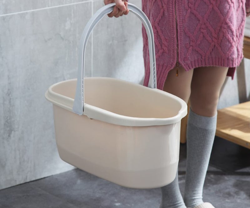Haundry 4.5 Gallon Cleaning Bucket, Good Grips Household Mop Bucket for Cleaning Supplies, Cleaning Caddy Organizer Basket with Handle, 17.1L, Grey - Image 3