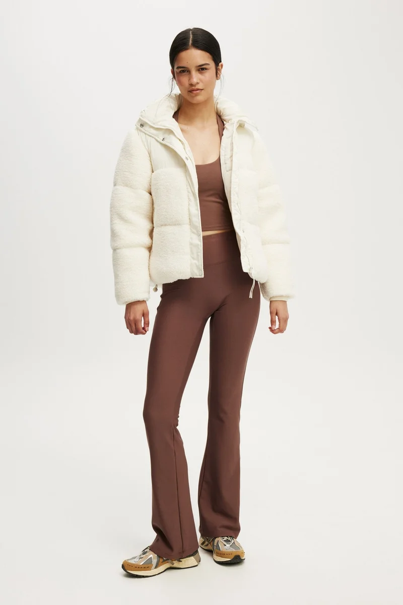 Cotton On  The Mother Puffer Sherpa Hood Jacket for Women | Best Price UAE