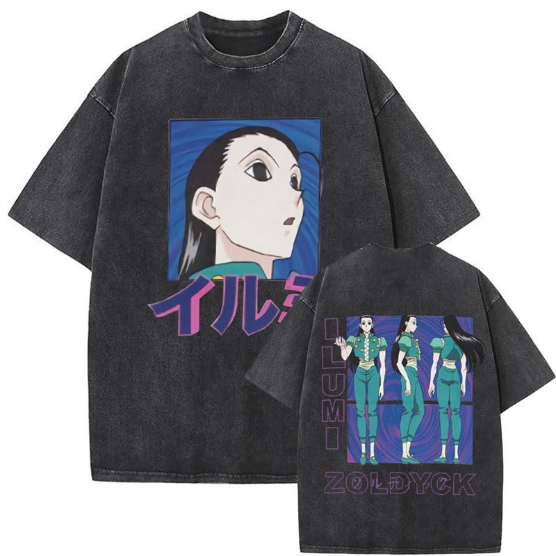 Washed Vintage Anime Hunter X Hunter Gon Freecss Killua Zold - Image 1