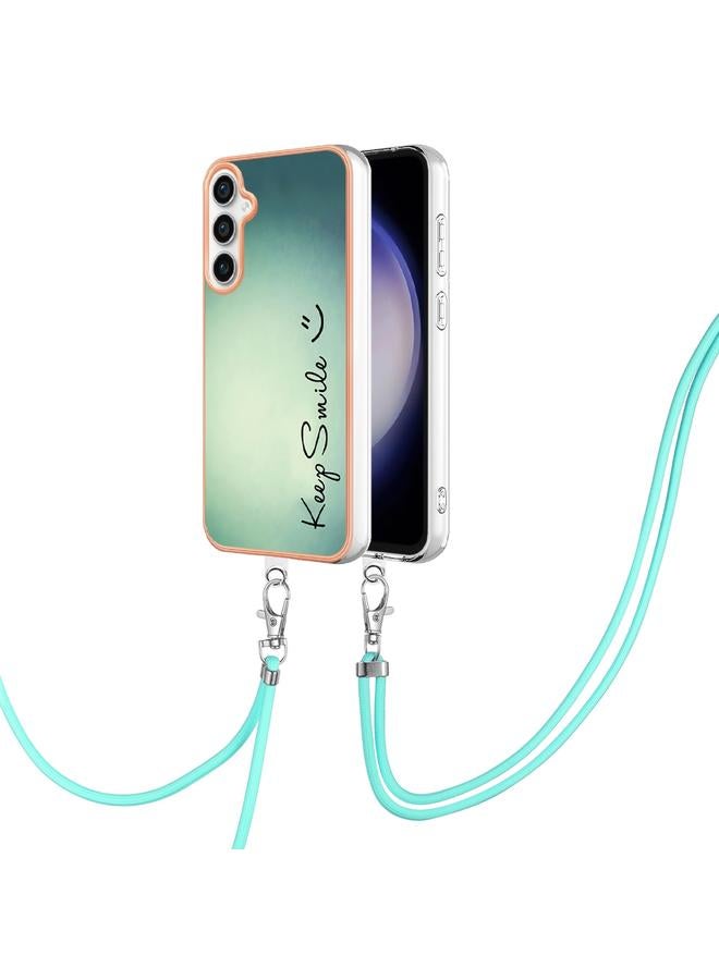 اس-توب جراب لهاتف Samsung Galaxy S23 FE 5G مطلي بالكهرباء IMD مزدوج الجوانب مع حبل - Image 1