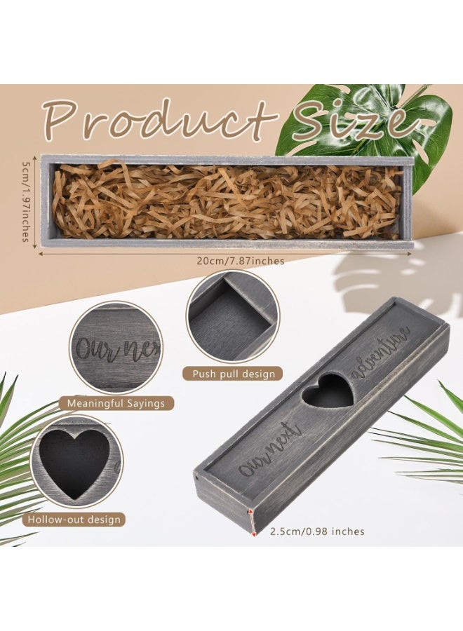 MIXDE Spot wooden pregnancy test souvenir box, parents and babies reveal announcement gift box, pregnancy test stick surprise storage box - Image 4