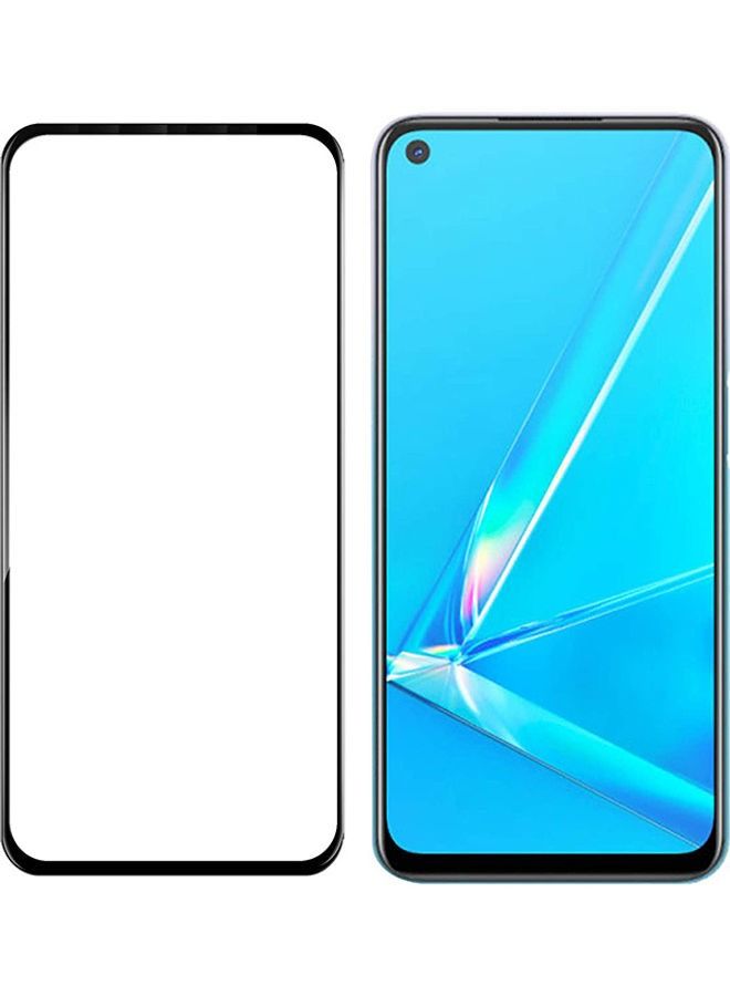 Tempered Glass Screen Protector For OPPO A92 Black/Clear - Image 2